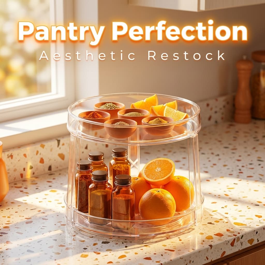 Simple Houseware 2-Tier Lazy Susan Turntable