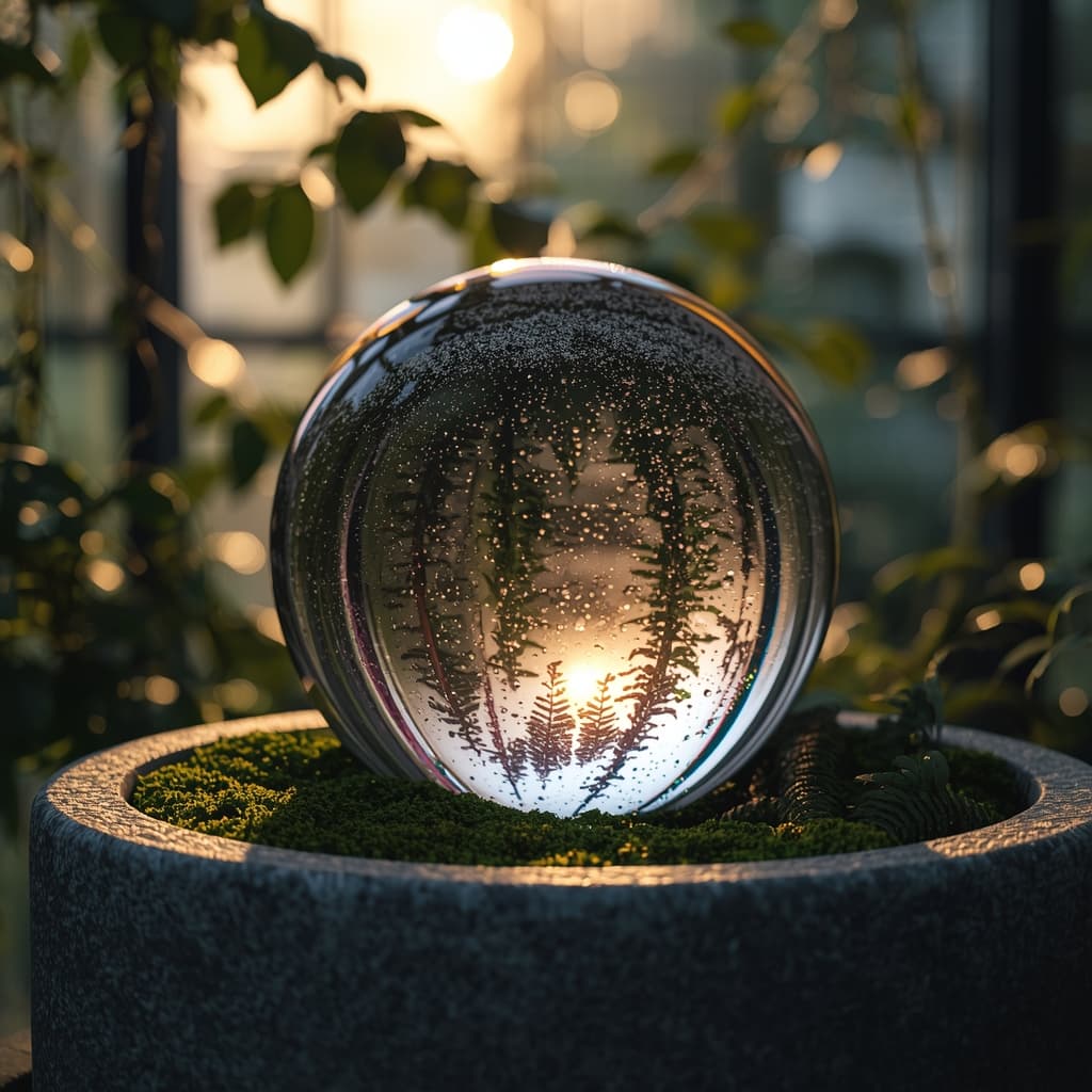 Rainbow Iridescent Glass Self-Watering Globes