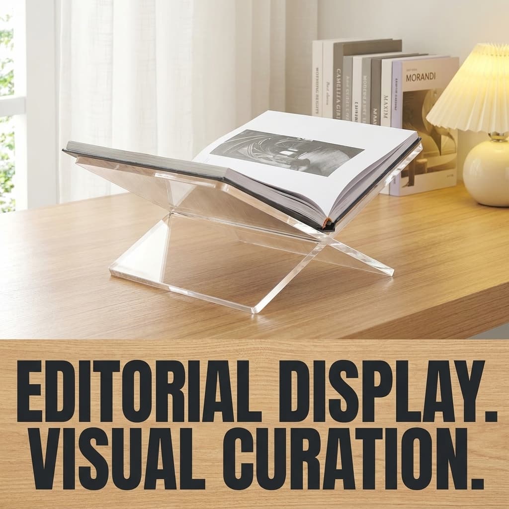 DECORANY Transparent Acrylic Book Stand