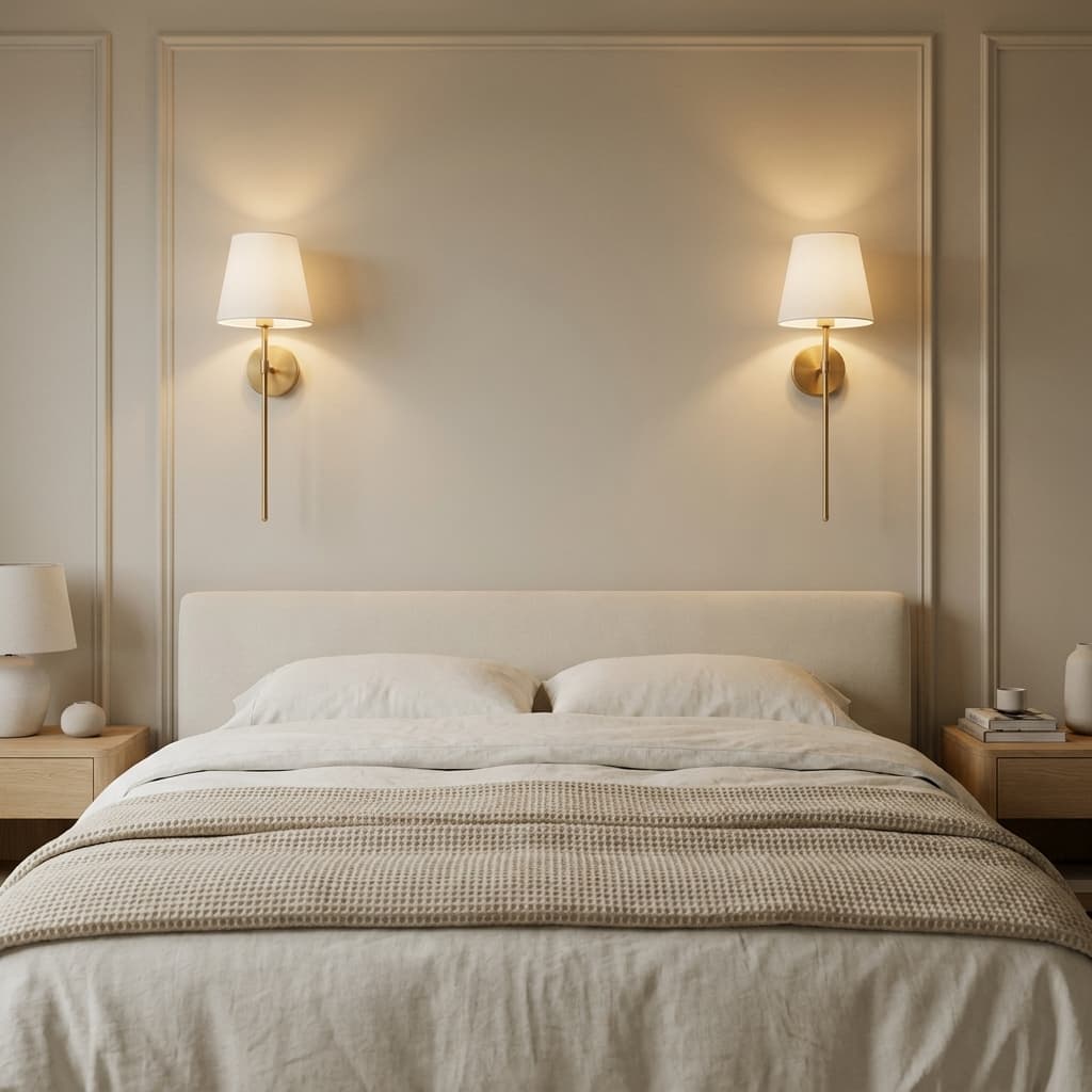 Depuley Wireless Battery Operated Wall Sconces Gold Set of 2