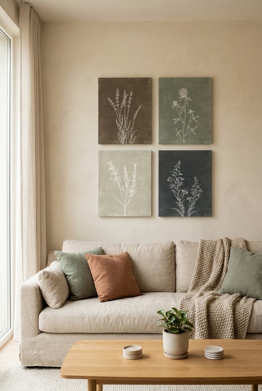 Drsoum Vintage Botanical Boho Framed Wall Art 8x10 4 Pack