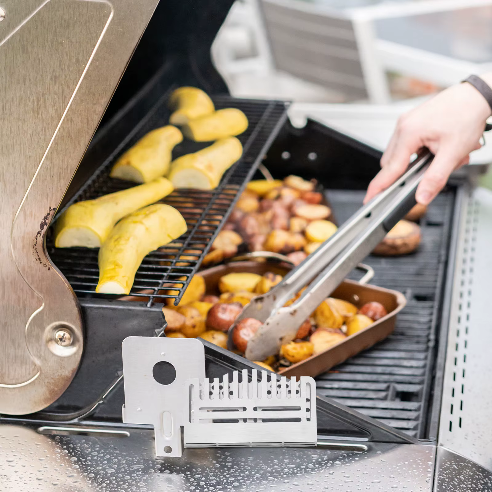 Stainless Steel Griddle Grease Gate Food Blocker
