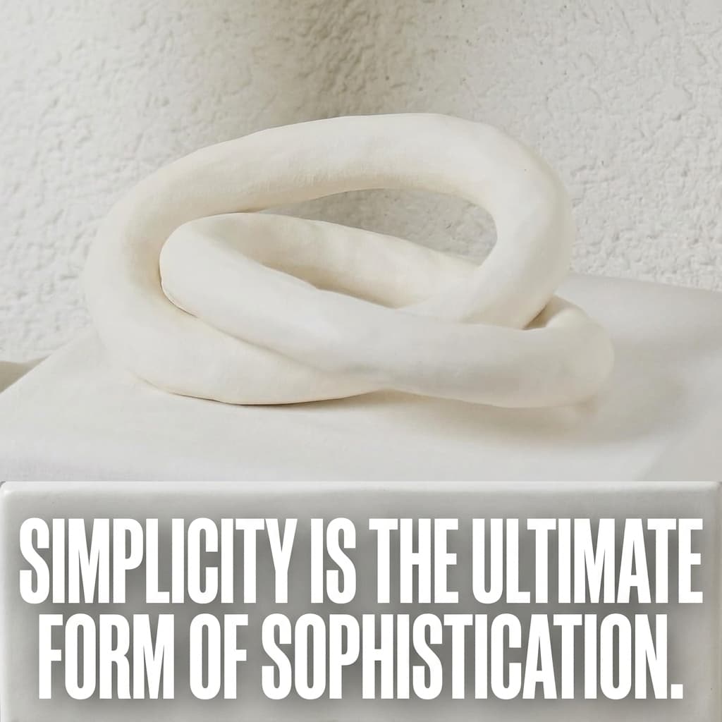 UPWOIGH White Knot Inspired Modern Ceramic Decor