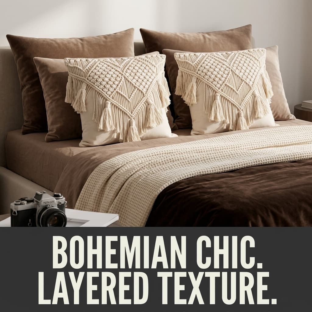 KOZYLAND Woven Macrame Boho Cushion Covers (2-Pack)
