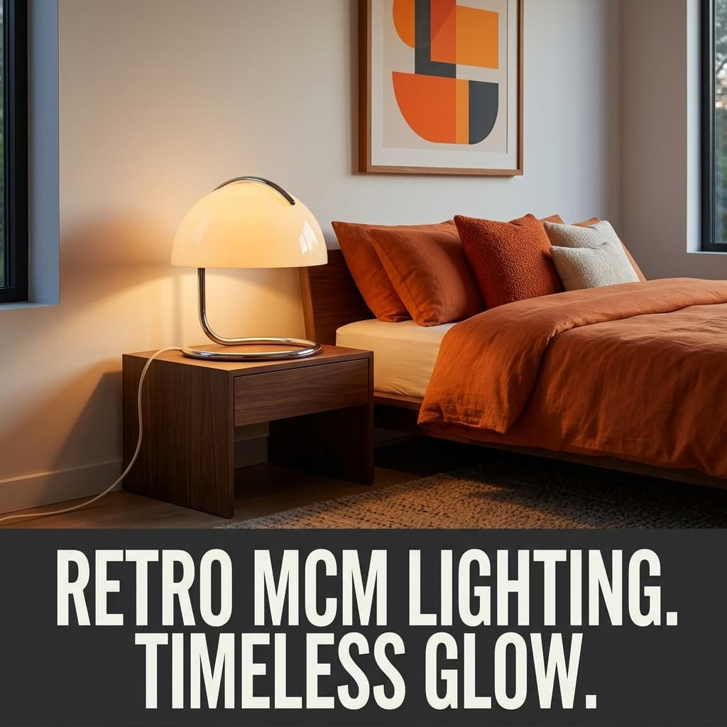 Lotus Atelier Retro Chrome Mushroom Lamp