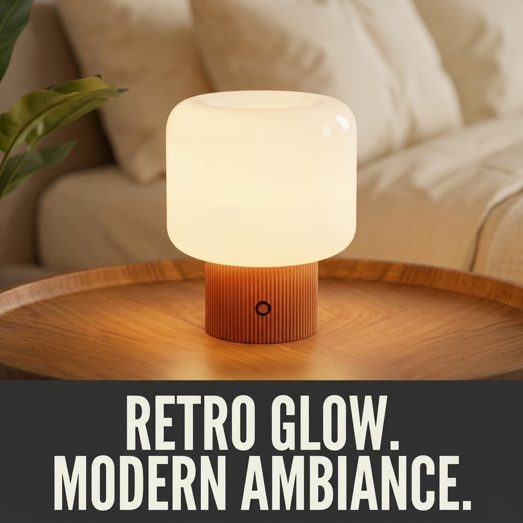 MAGCHARM Halo Retro Glass Mushroom Lamp