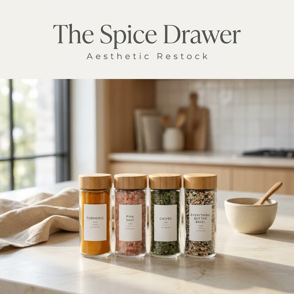 SAVVY & SORTED Minimalist Spice Labels (142-Pack)