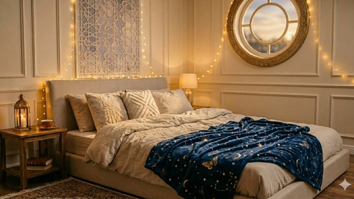 Moon & Butterfly Luxury Flannel Blanket – Cozy Celestial Design