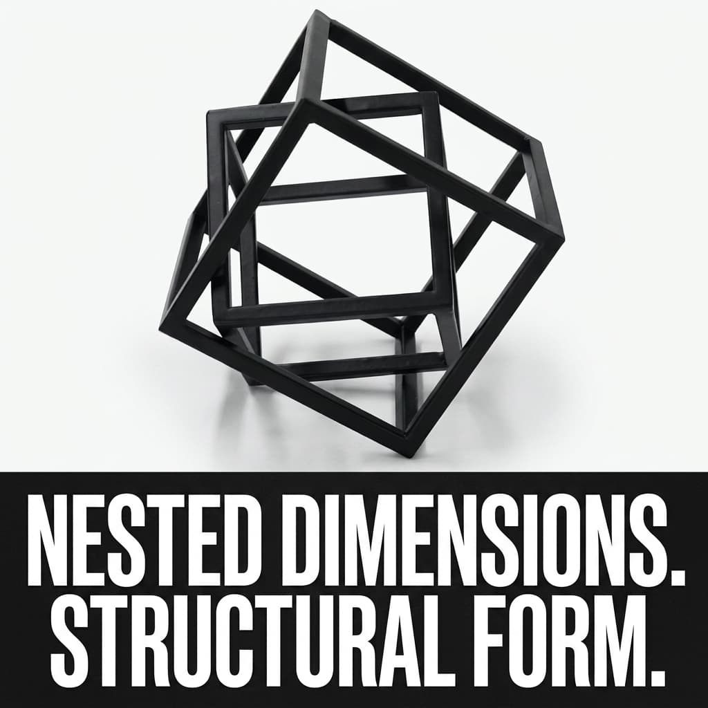 DreamsEden Small Interlocking Geometric Cube Sculpture