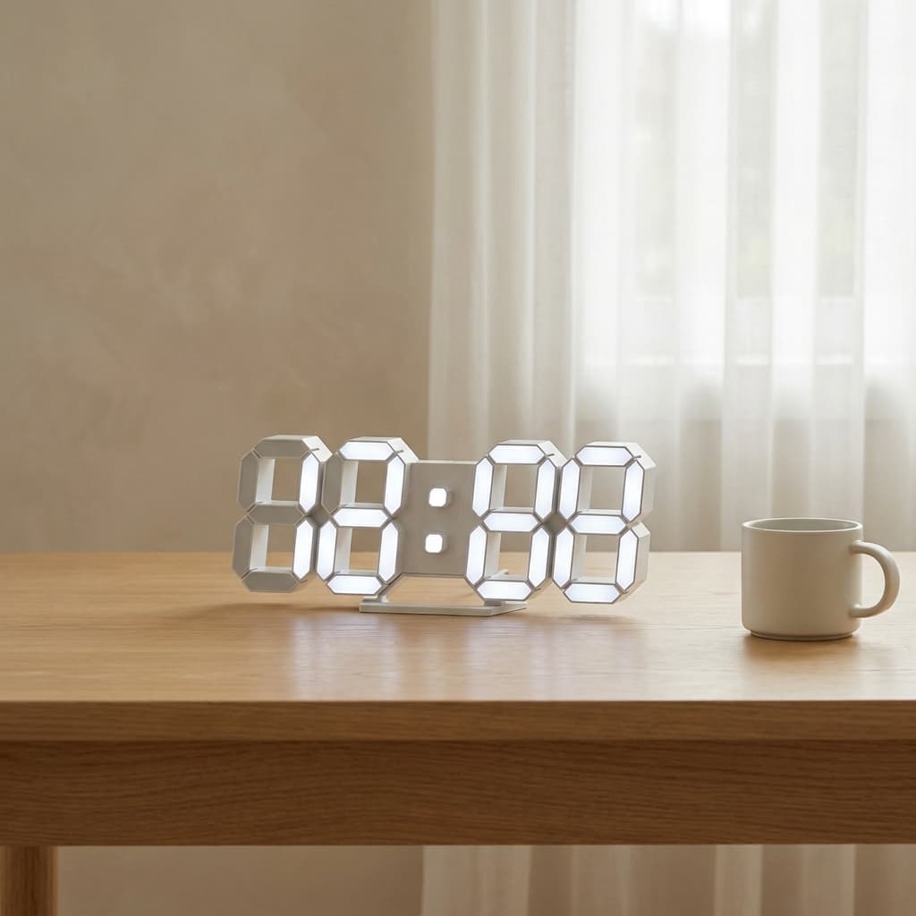 KOSUMOSU 3D LED Digital Wall & Desk Clock (9.7" Display)
