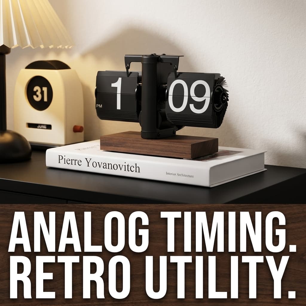 VBESTLIFE Retro Mechanical Flip Down Clock